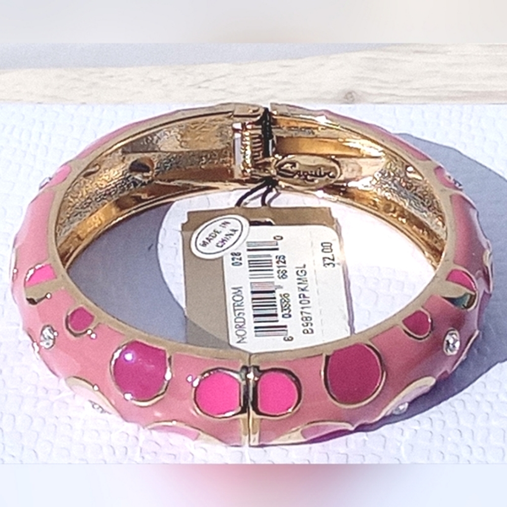 NWT SEQUIN HINGED BANGLE BRACELET - Picture 3 of 3